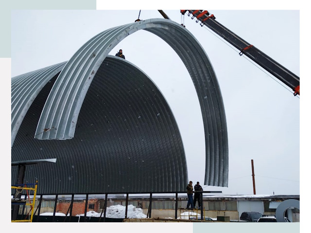 Полукруглые ангары в Куйбышеве