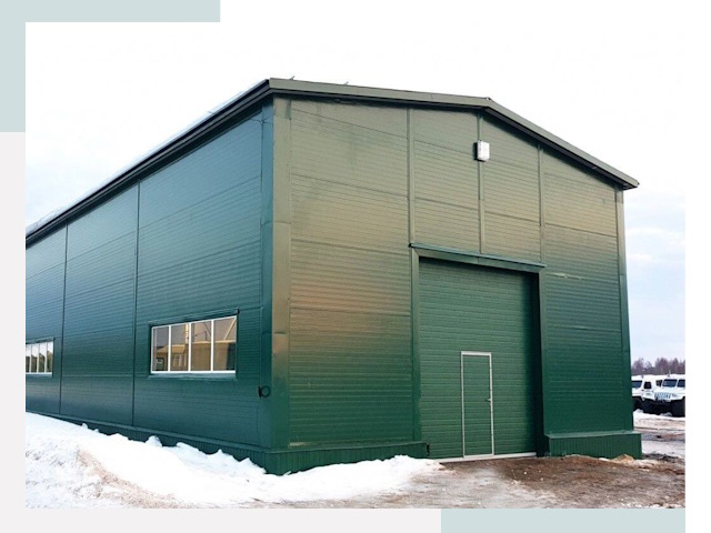 Двускатные ангары в Куйбышеве