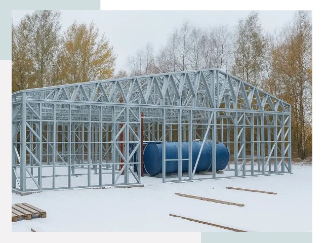 Металлические ангары в Куйбышеве