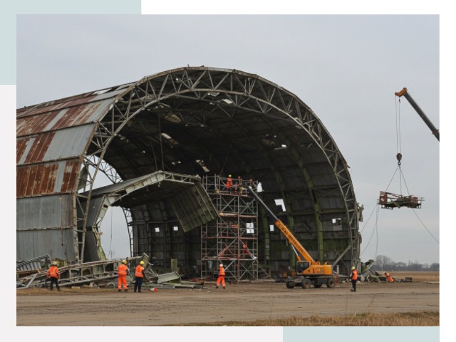 Демонтаж ангаров в Куйбышеве