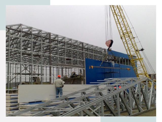 Монтаж ангаров в Куйбышеве